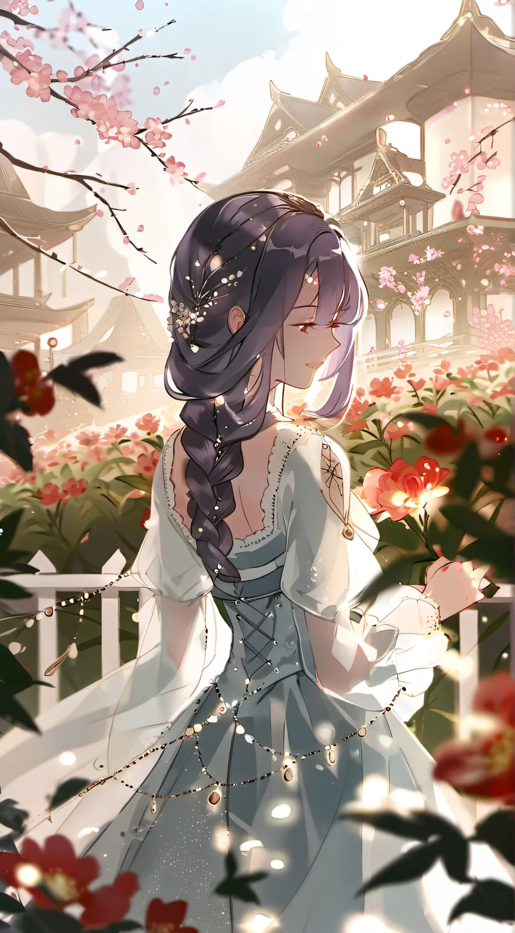 ai character: Faceless girl background