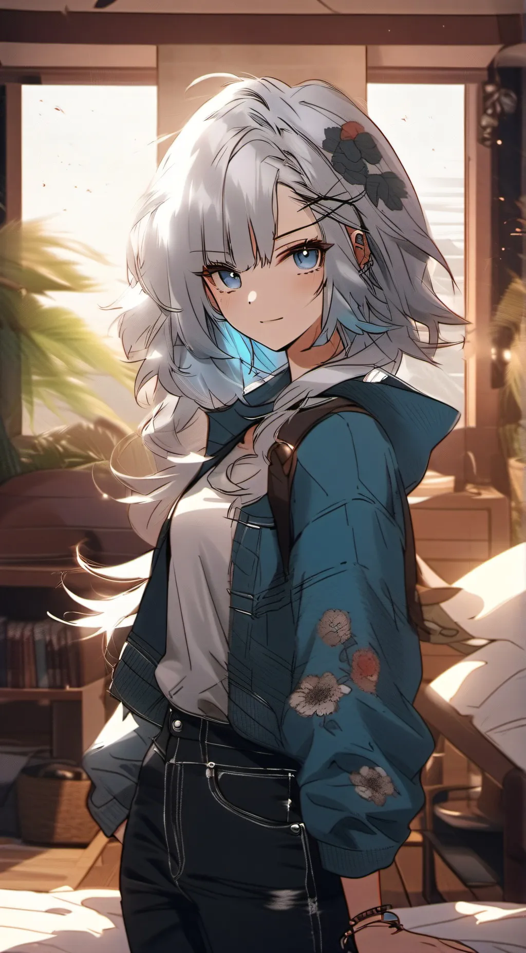 ai character: Nicole R. Edin background