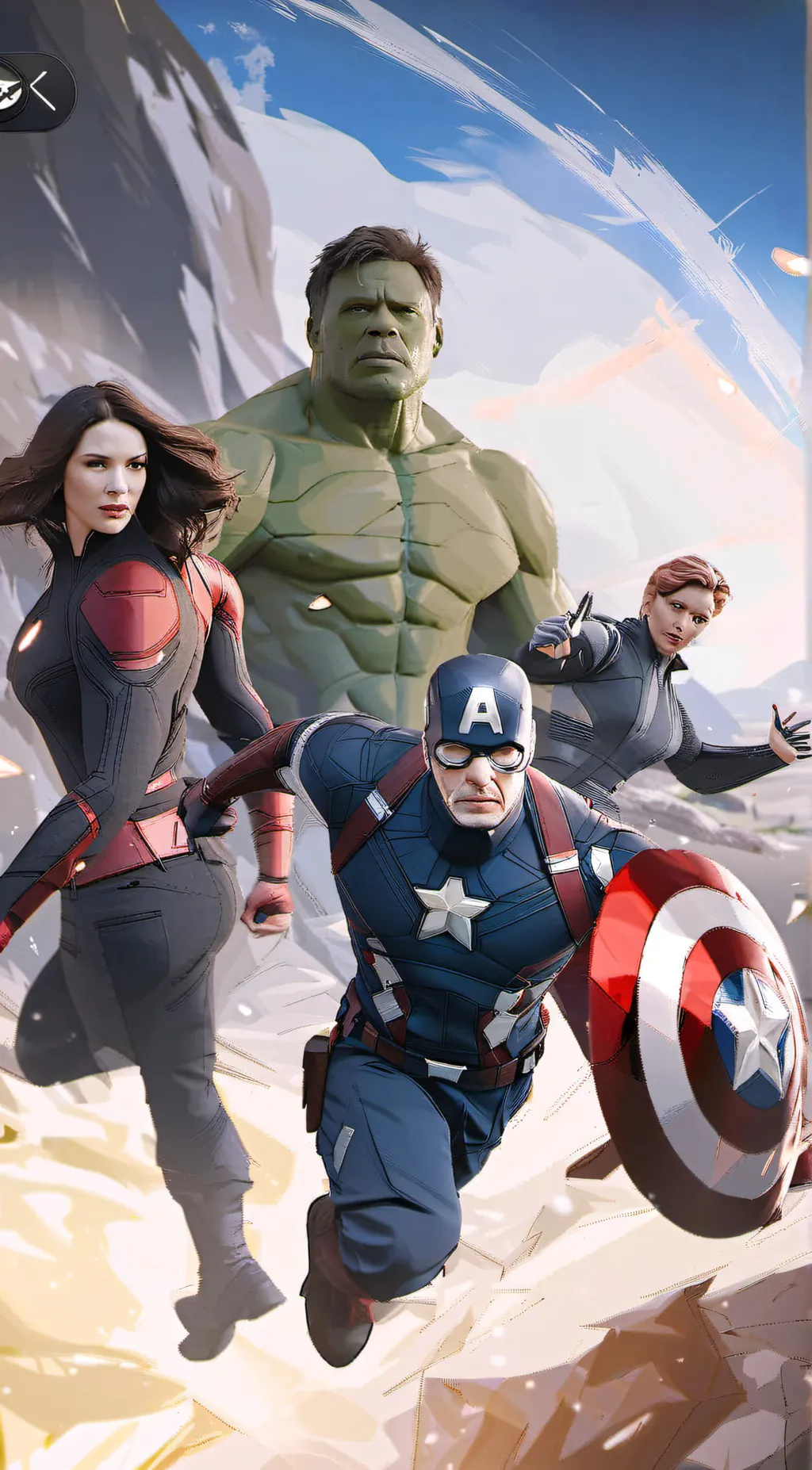 ai character: Avengers background