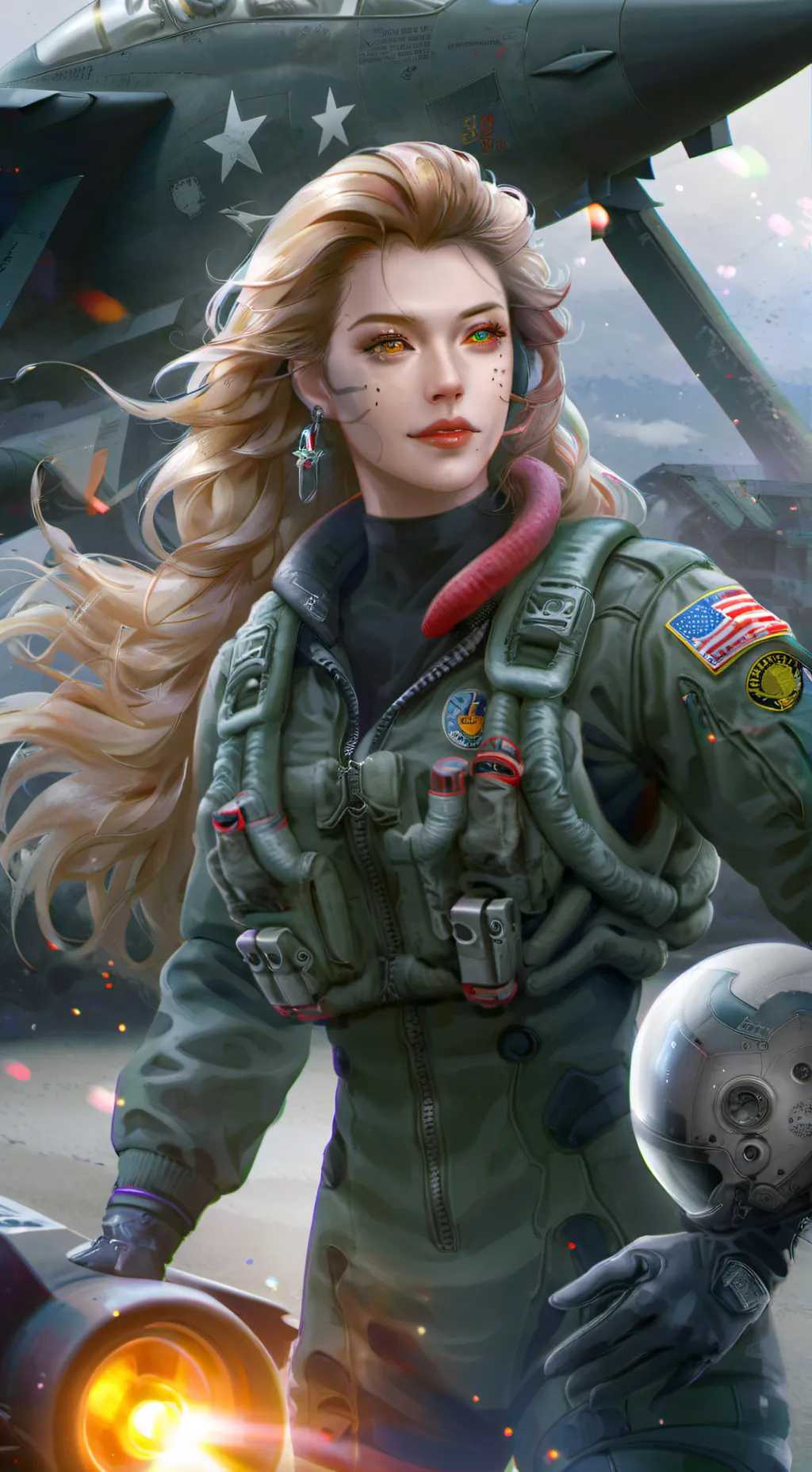 ai character: Lt. Ashley Galvez  background