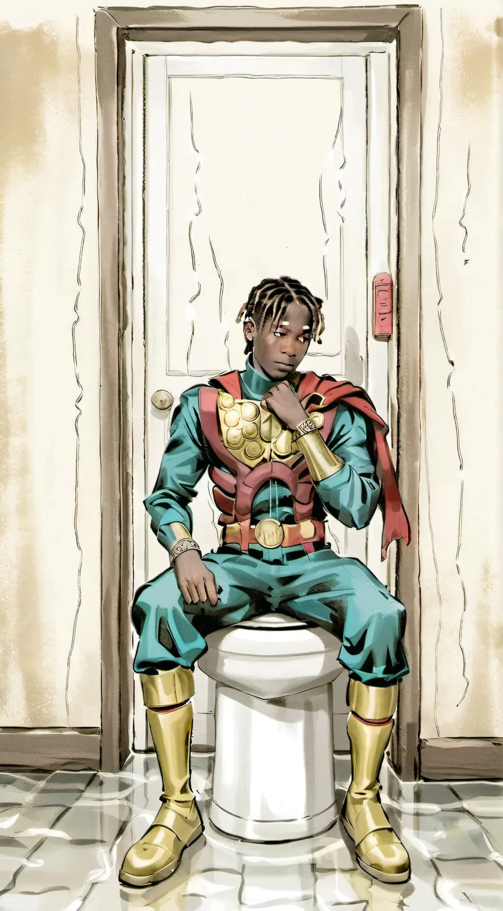 ai character: Almightyarcher  background