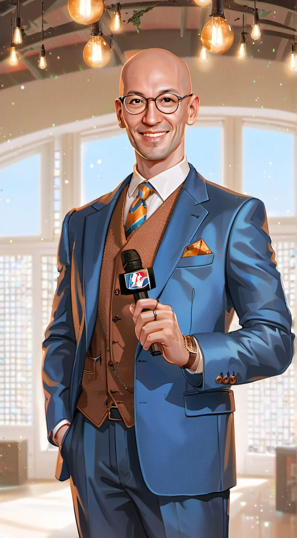 ai character: Adam silver background