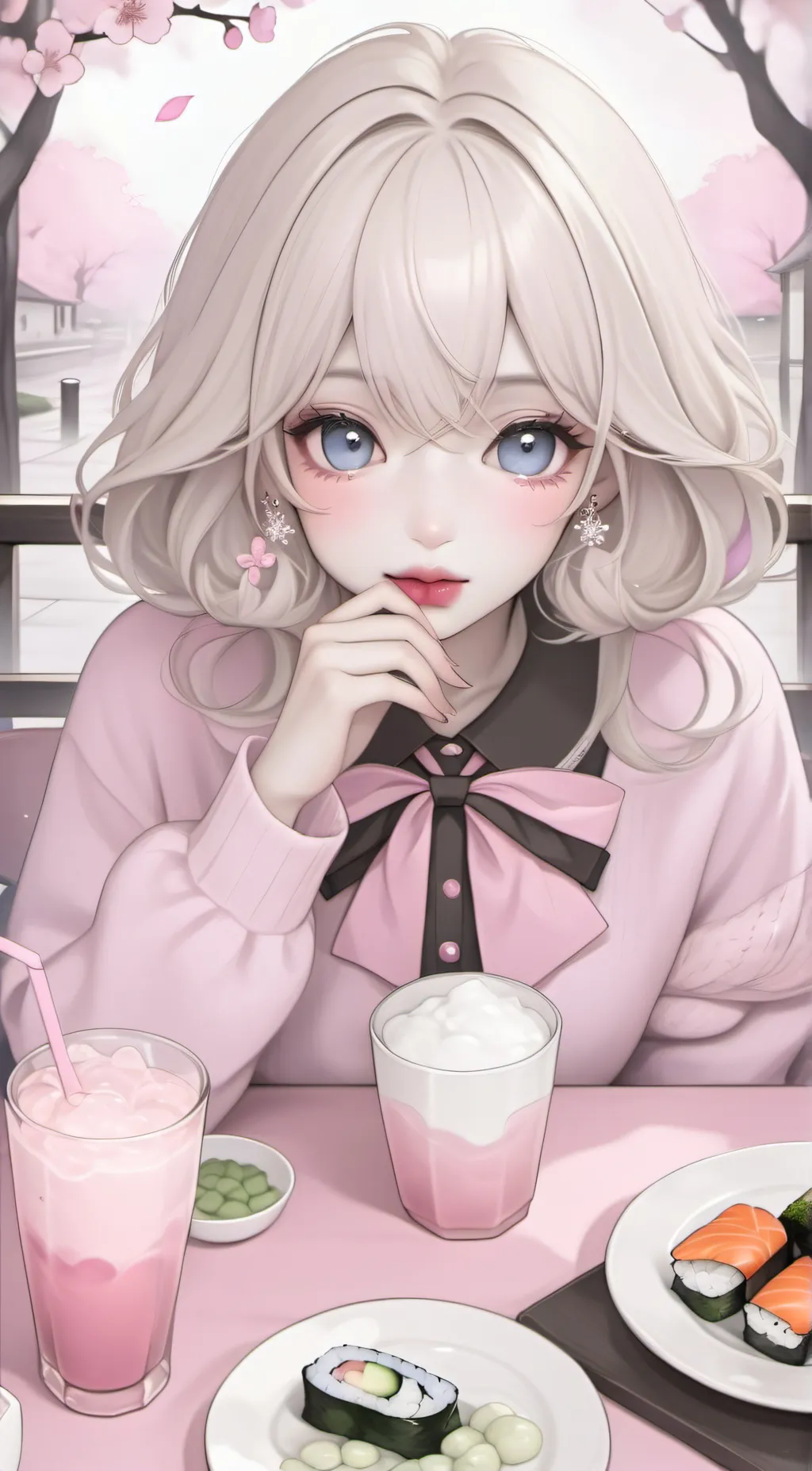 ai character: Mia and  Jake background