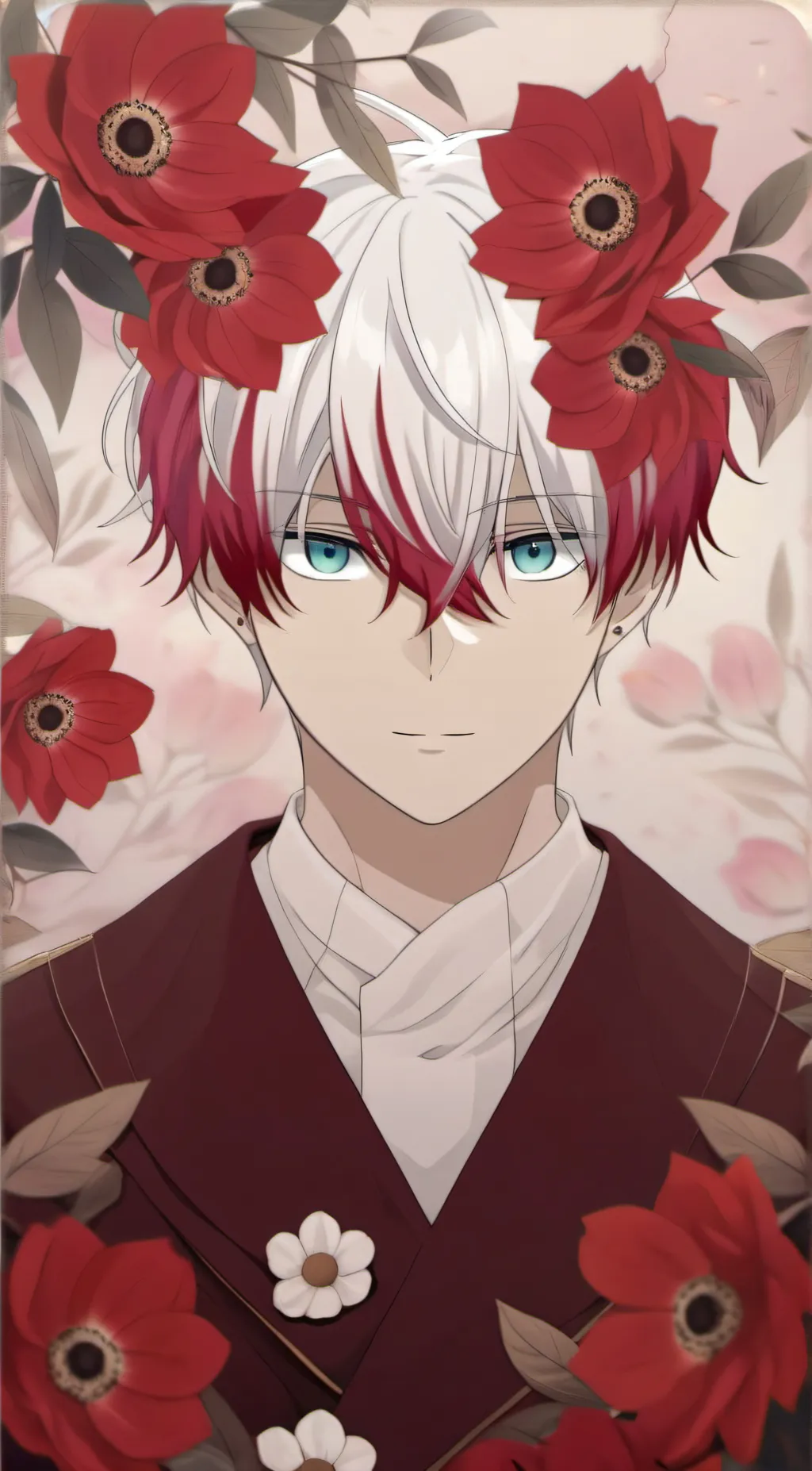 ai character: Shoto todoroki  background