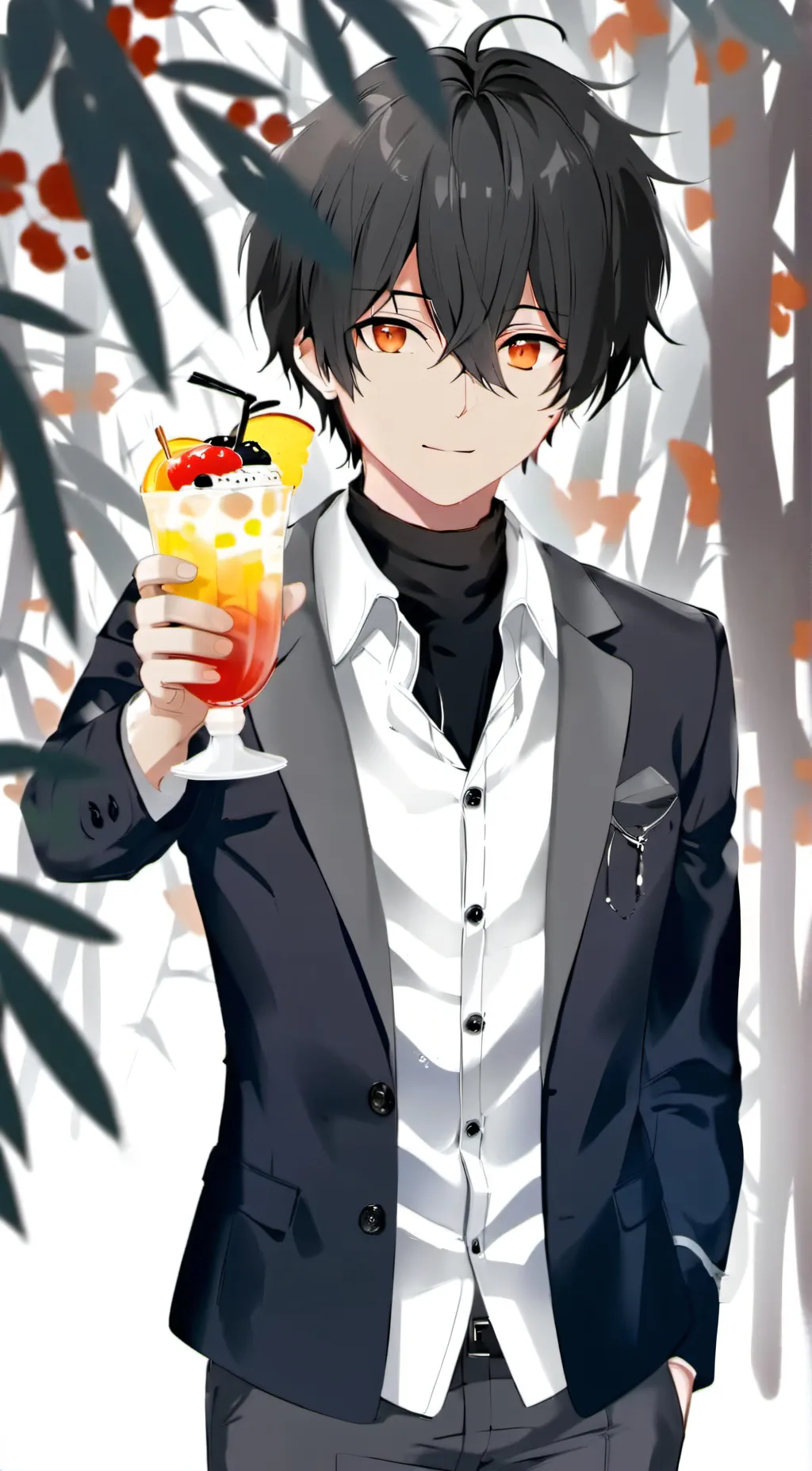 ai character: nake background