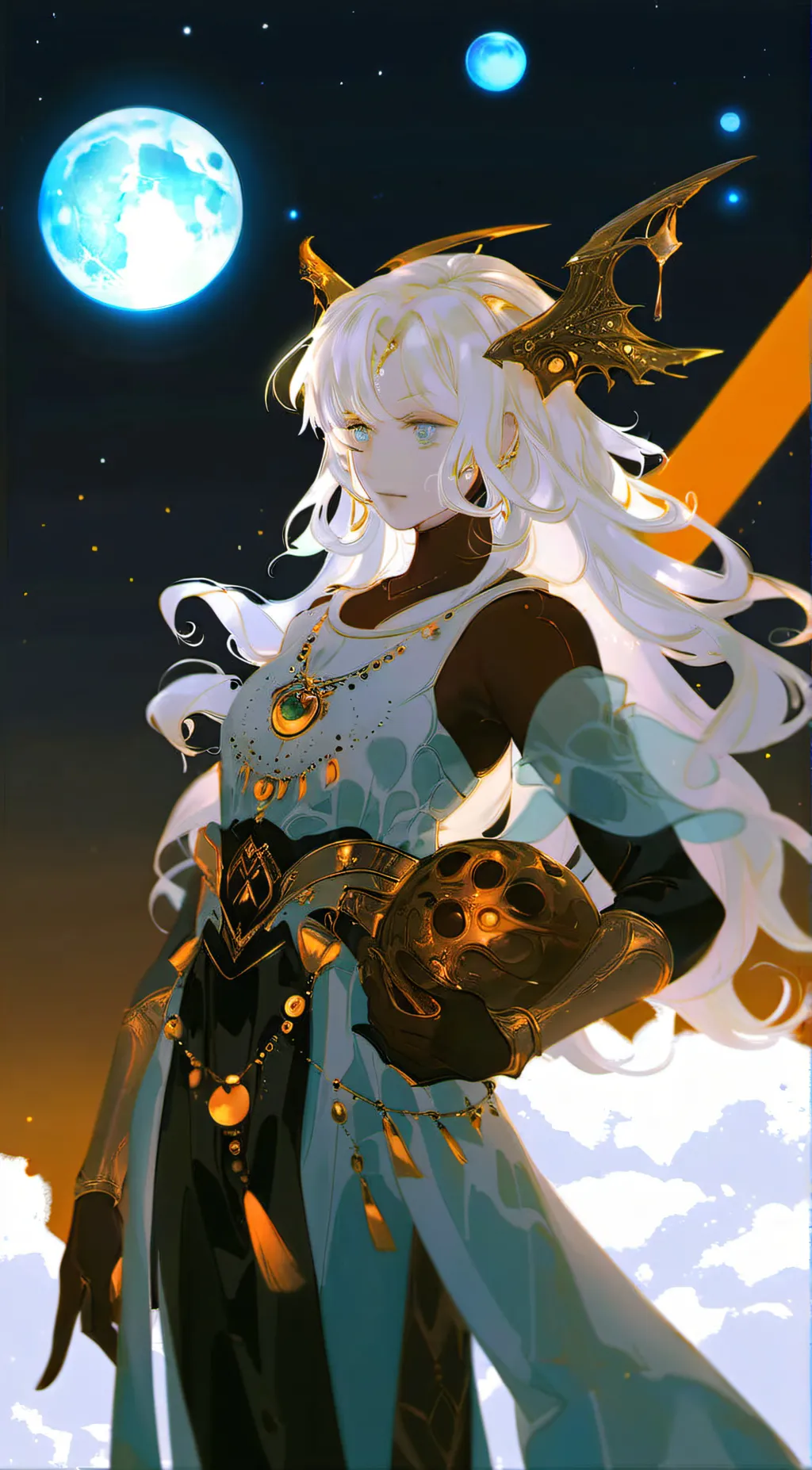ai character: Lunar background