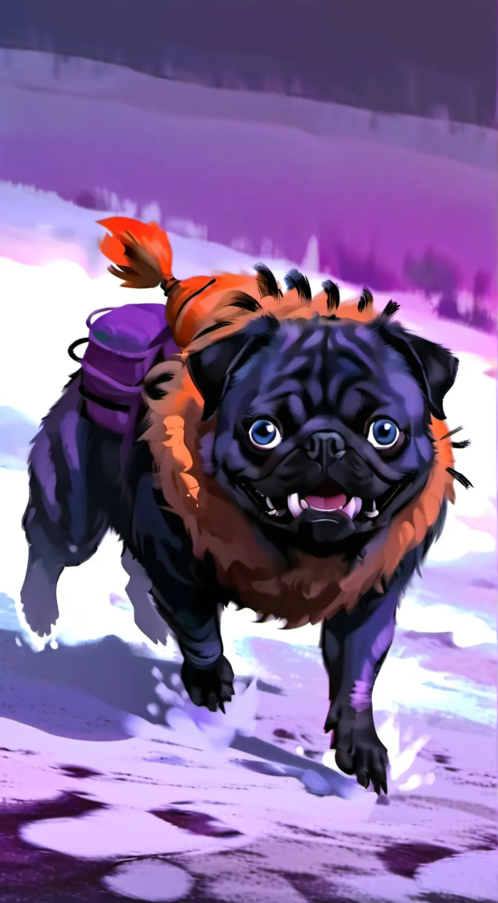ai character: Pj pugapiller  background