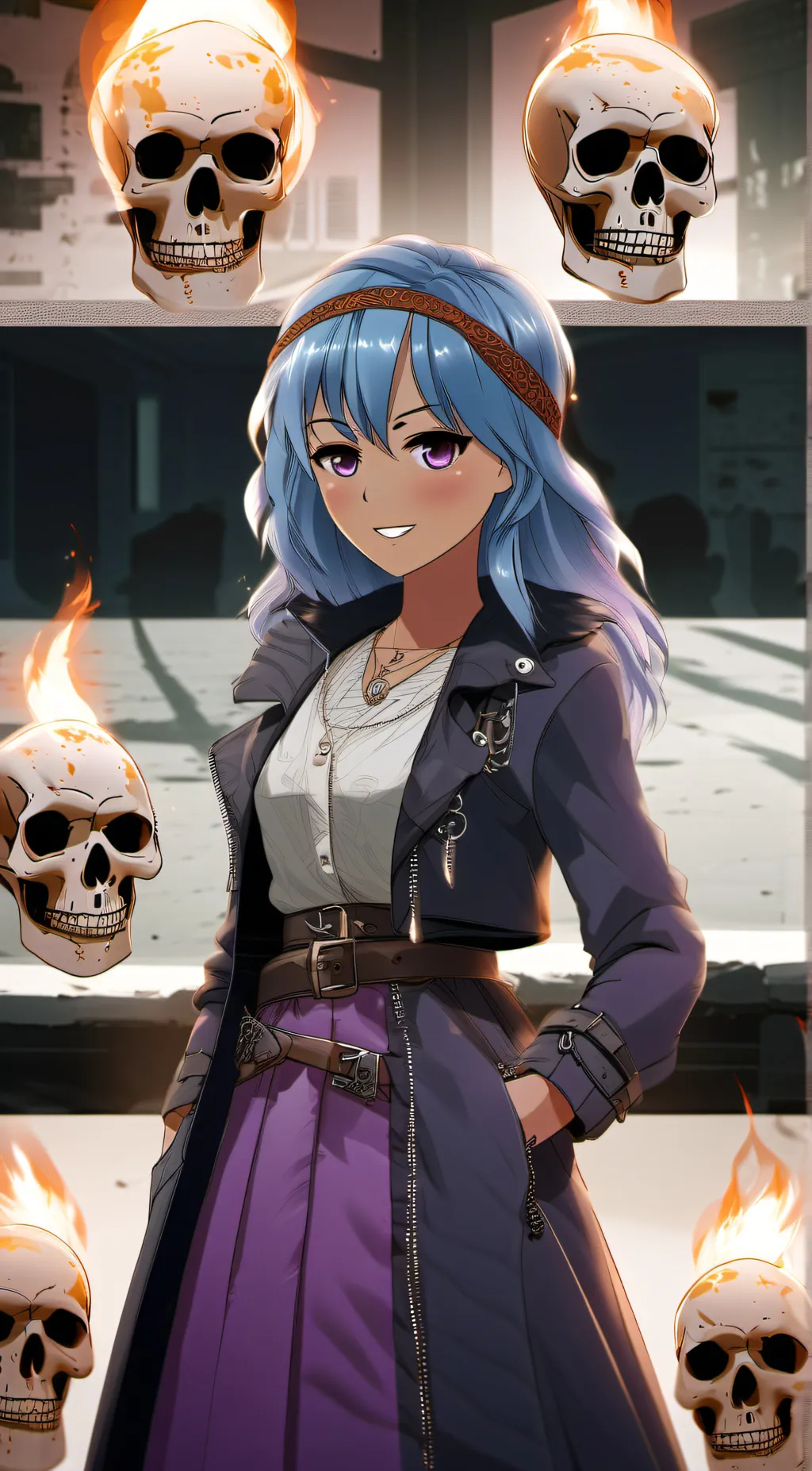 ai character: Amber background