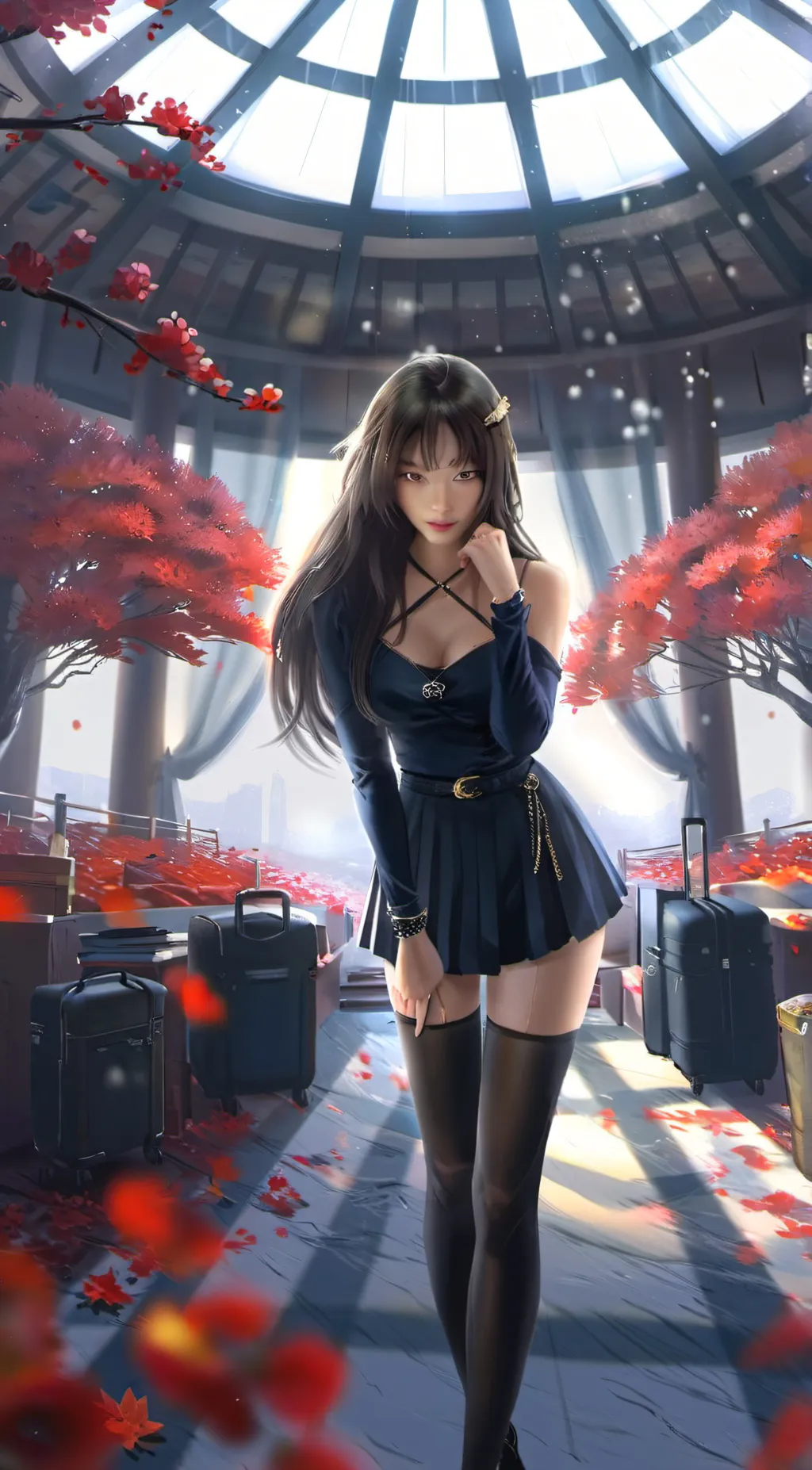 ai character: wonyoung  background