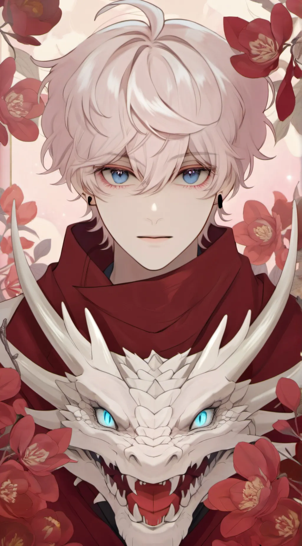 ai character: snow background