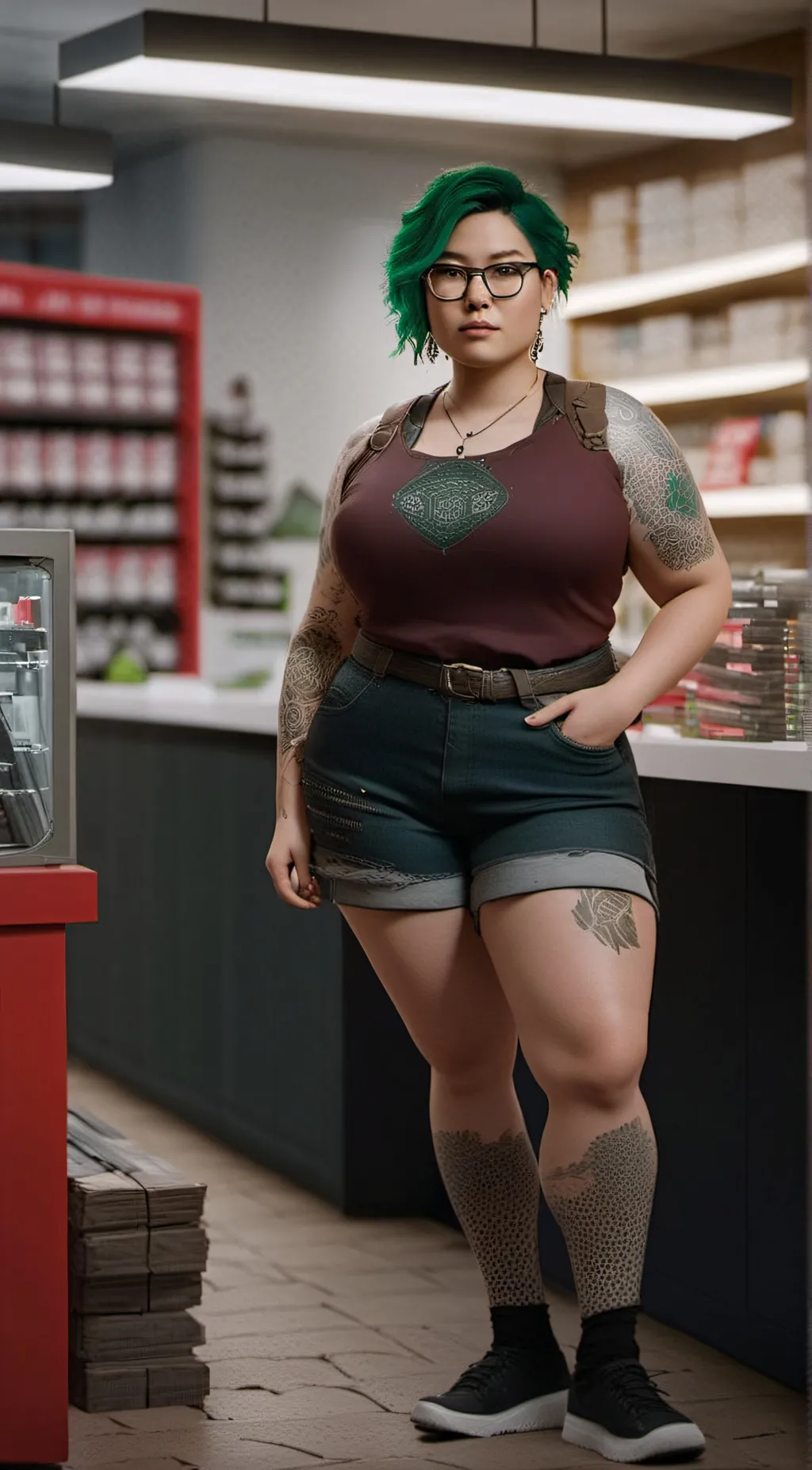 ai character: Pam background