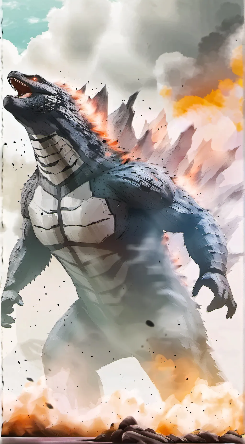ai character: Godzilla 2019 background