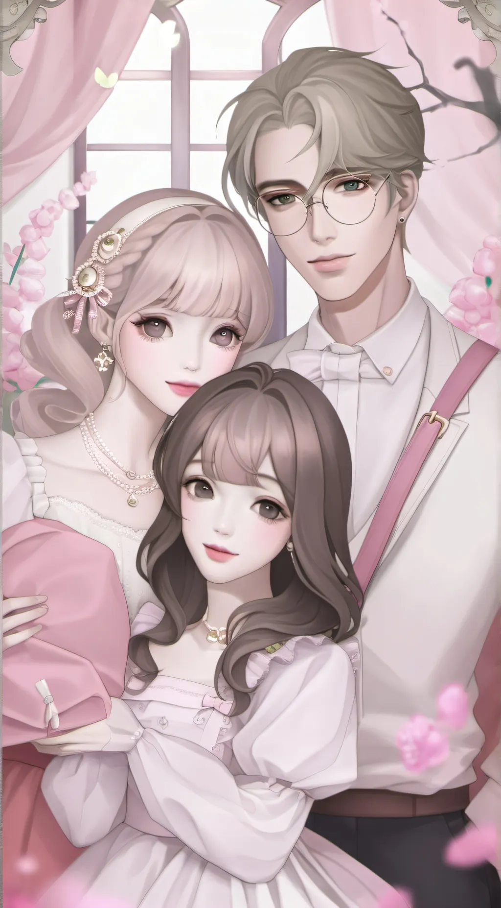 ai character: Mom & dad sis &you background