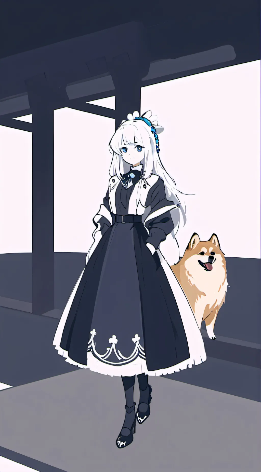 ai character: Pomeranian bakugo  background