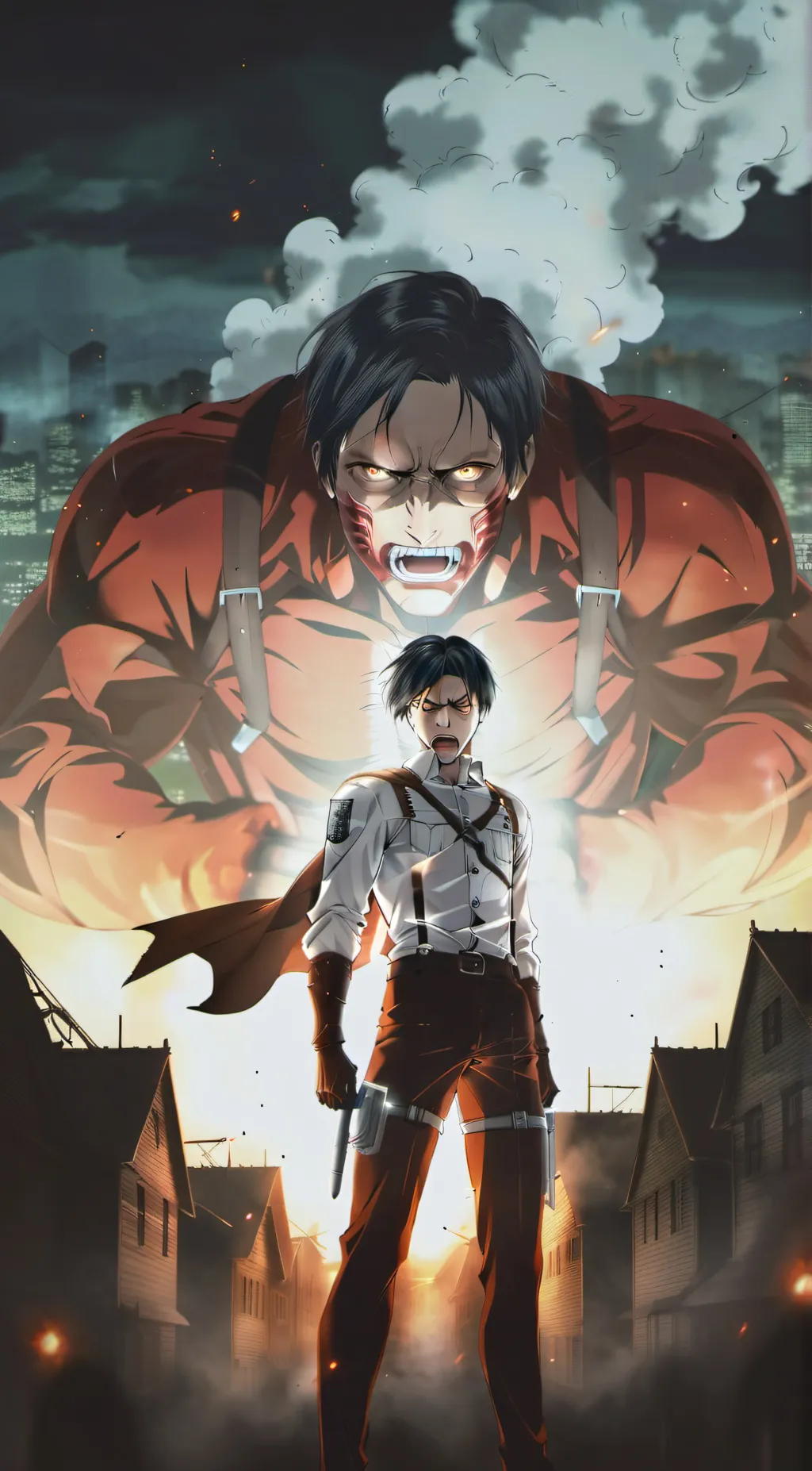 ai character: Attack on titan background