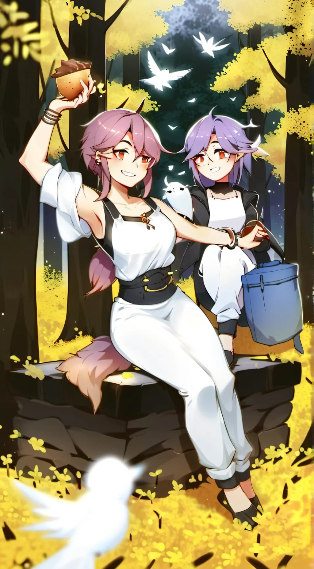 ai character: succubus friends  background