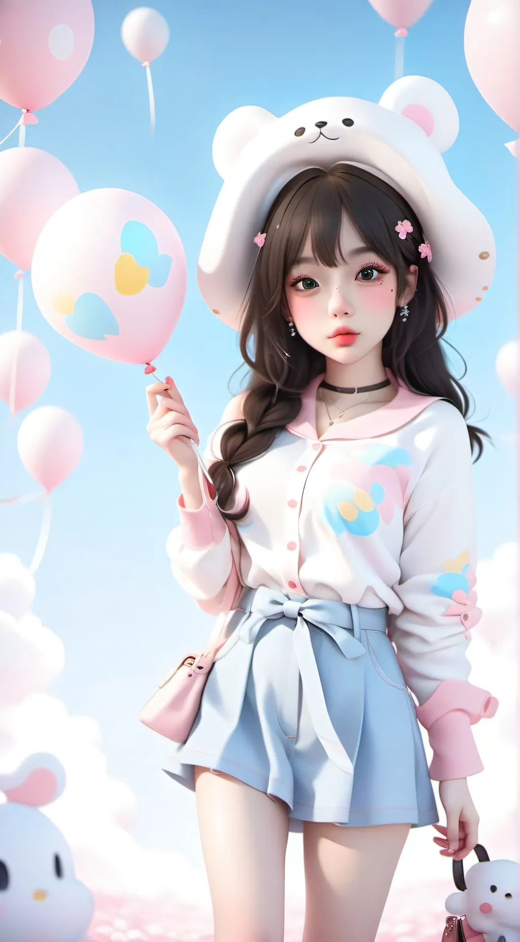 ai character: Japanese Girl  background