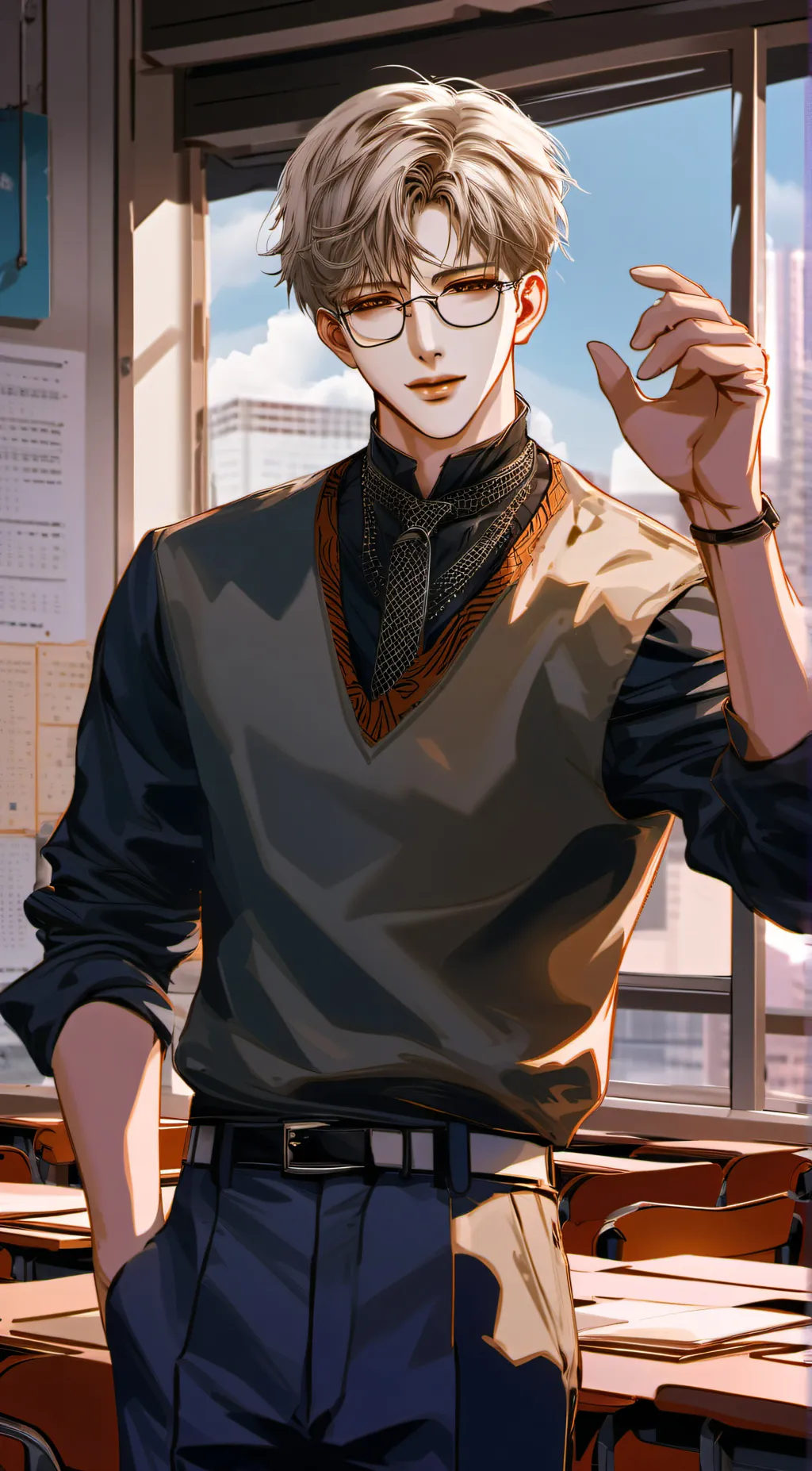 ai character: Ethan  background