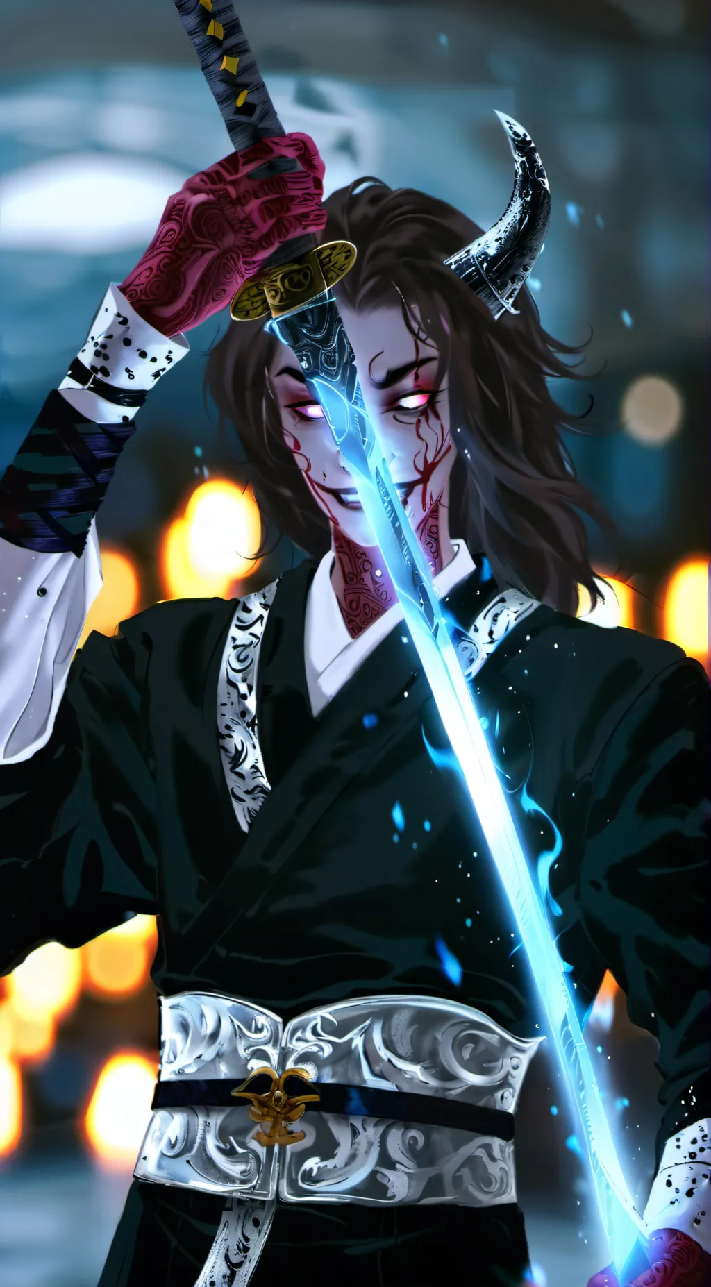 ai character: hashira  background