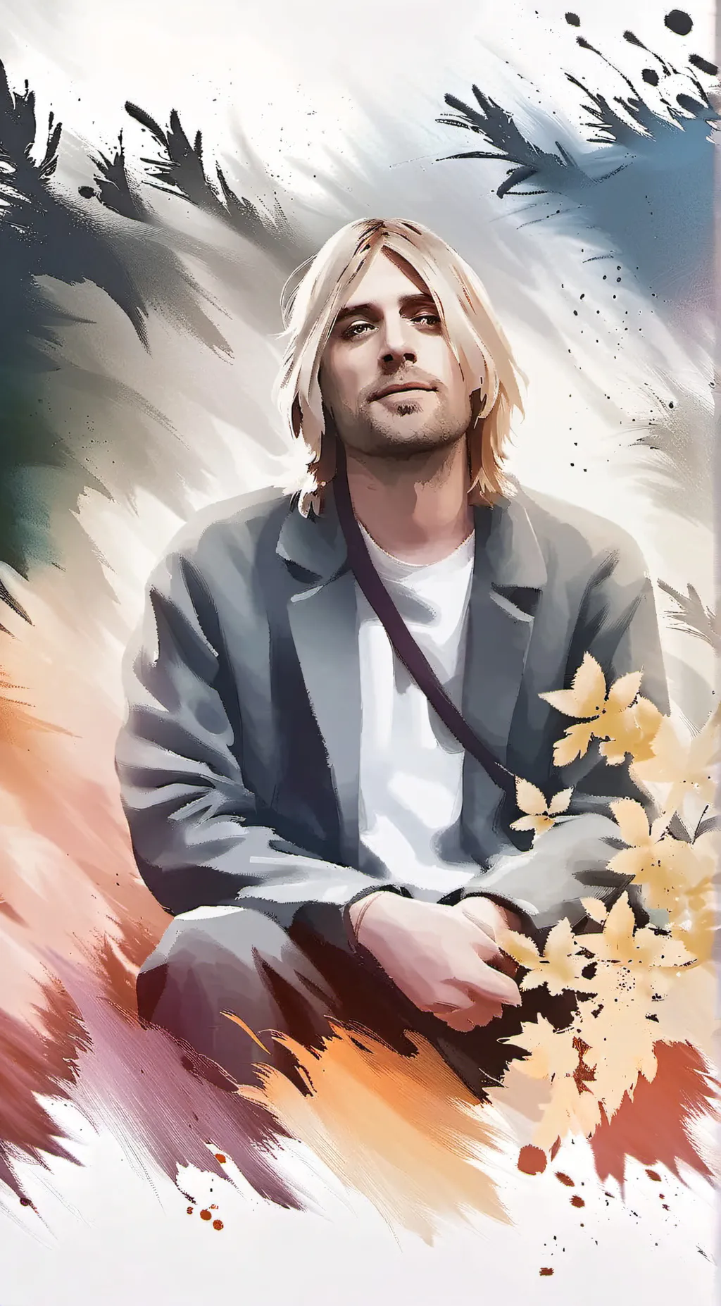 ai character: Kurt Cobain background