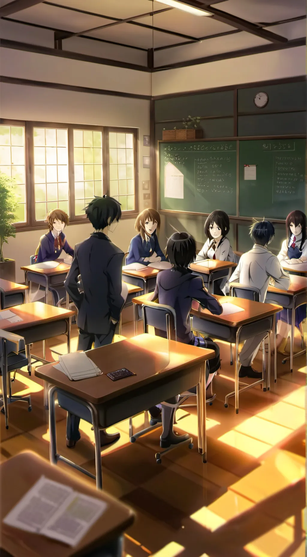 ai character: Element school! background