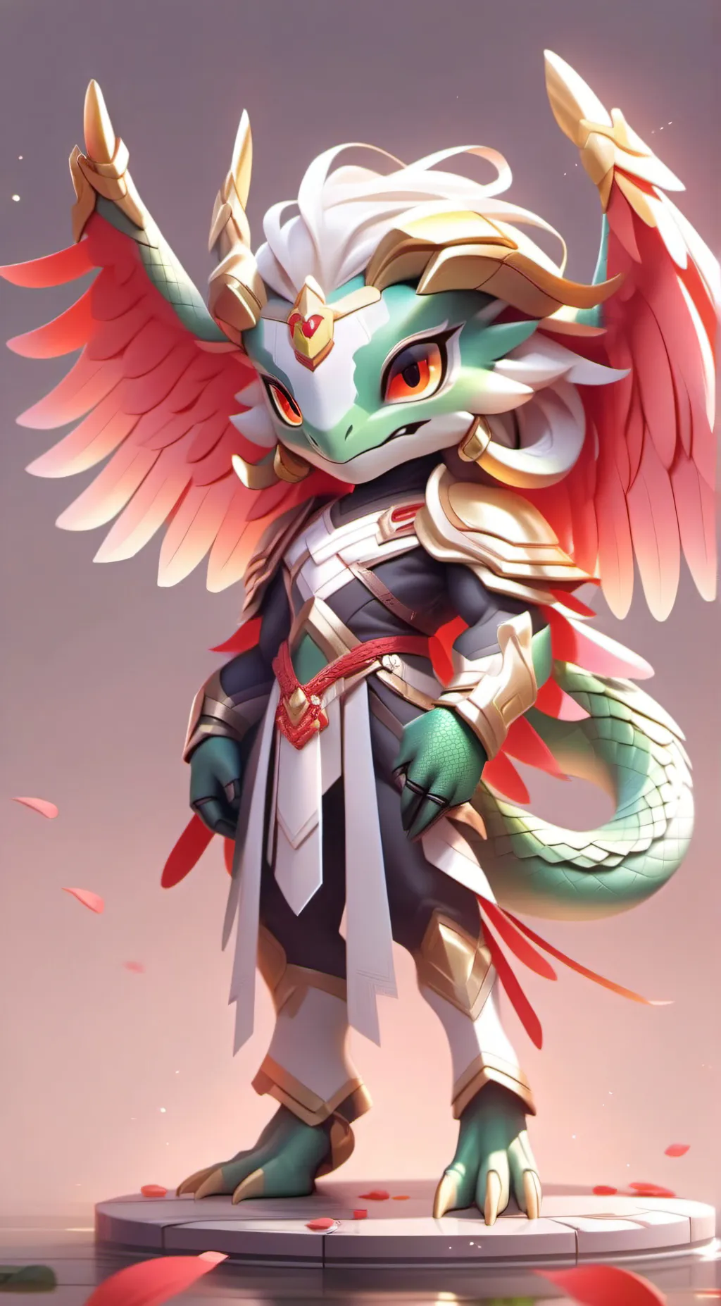 ai character: Chibi Archeoaevis  background