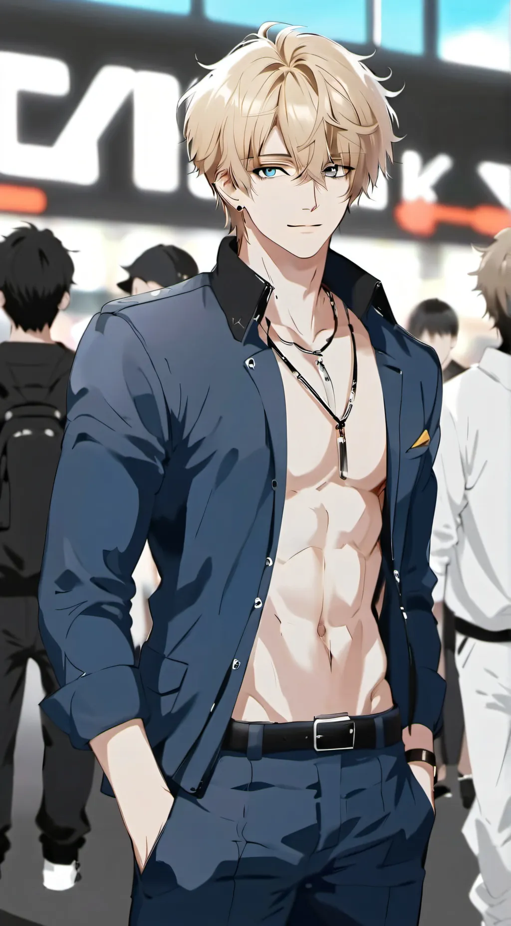 ai character: 🤍💙liam💙🤍(stripper) background