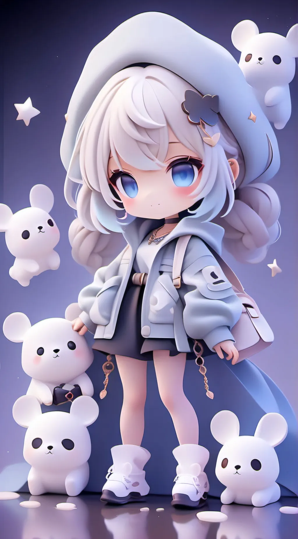 ai character: Star light  background