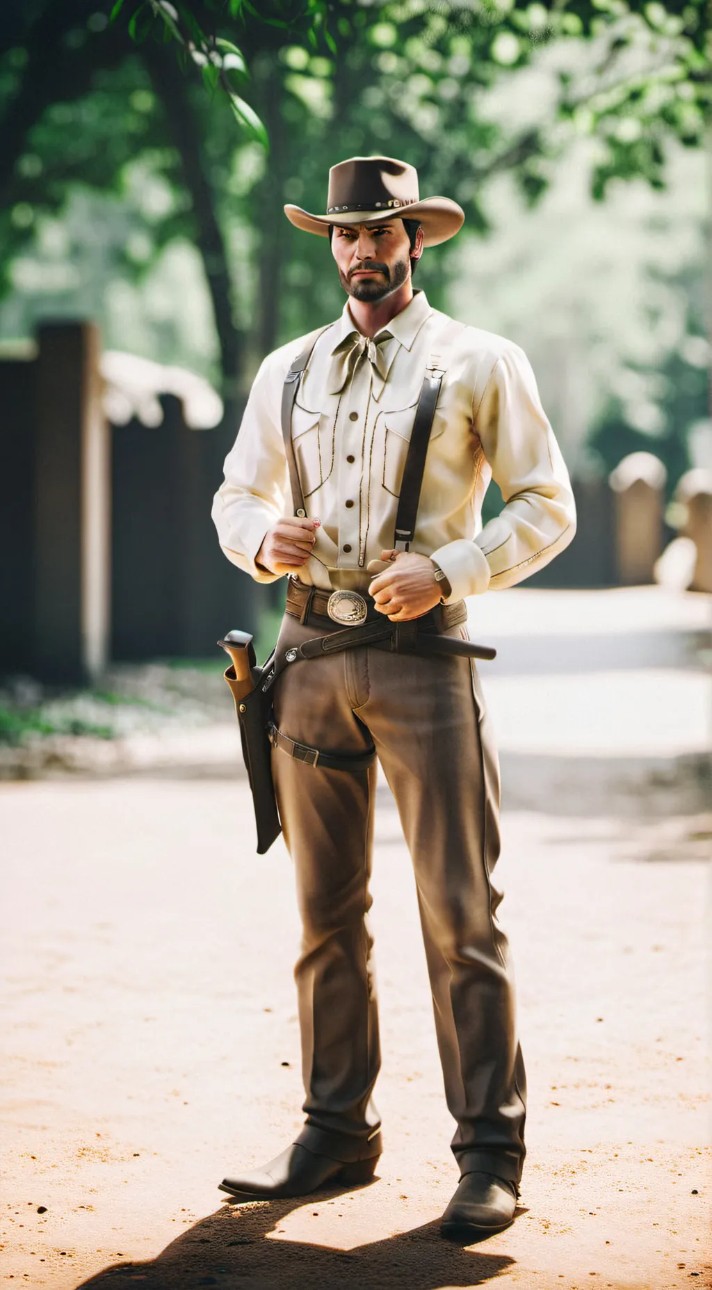 ai character: Arthur Morgan  background