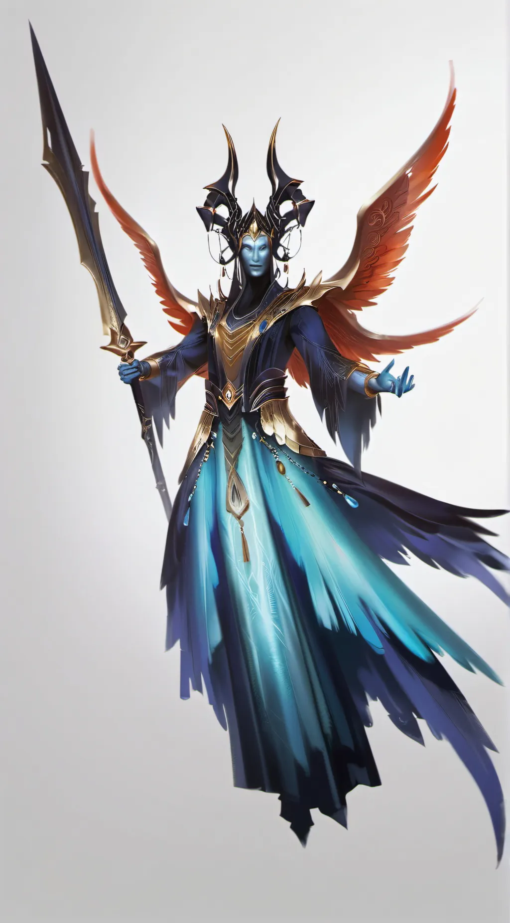 ai character: guardian of light background