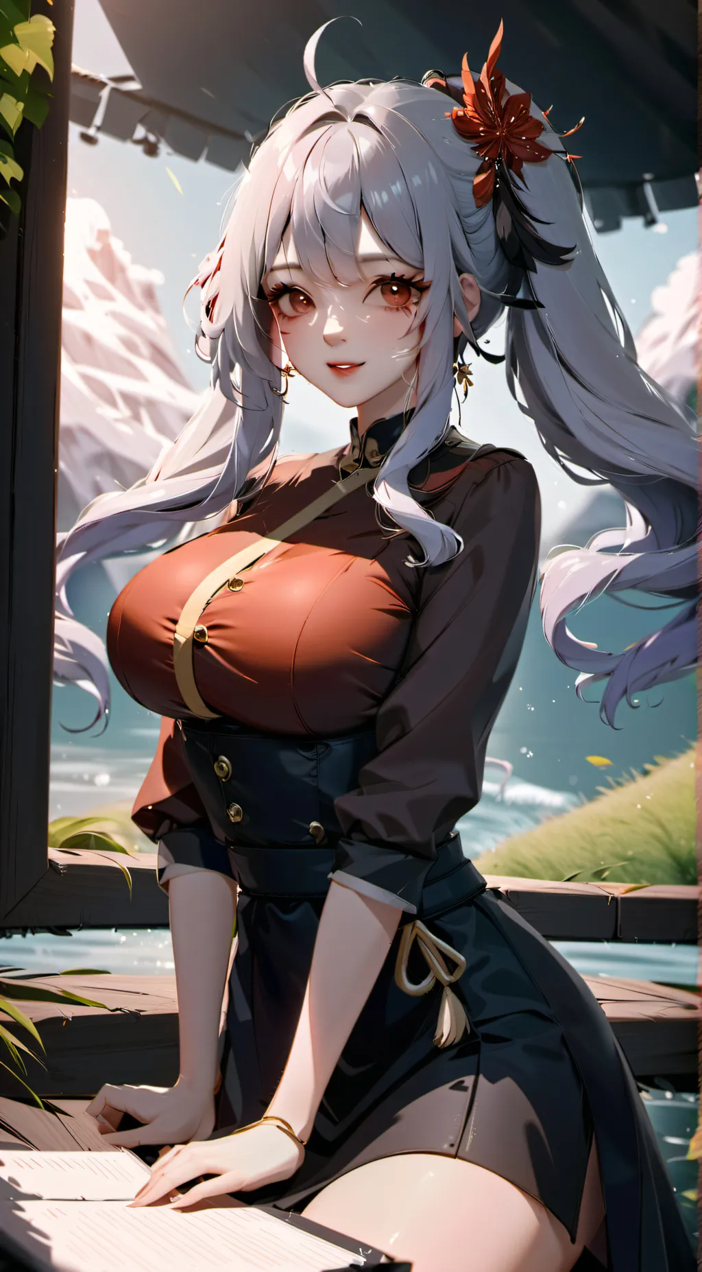 ai character: Scarlet background