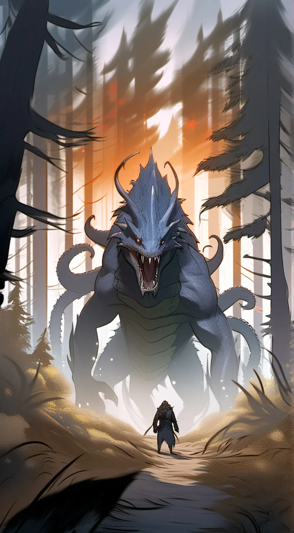 ai character: Horror Story background