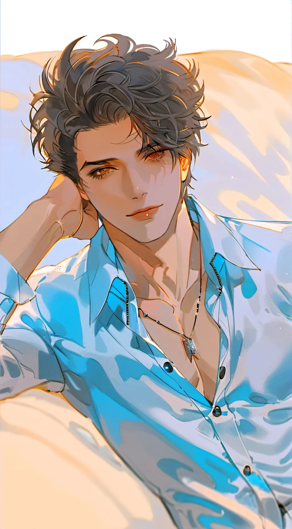 ai character: Damien🧡🧡 background