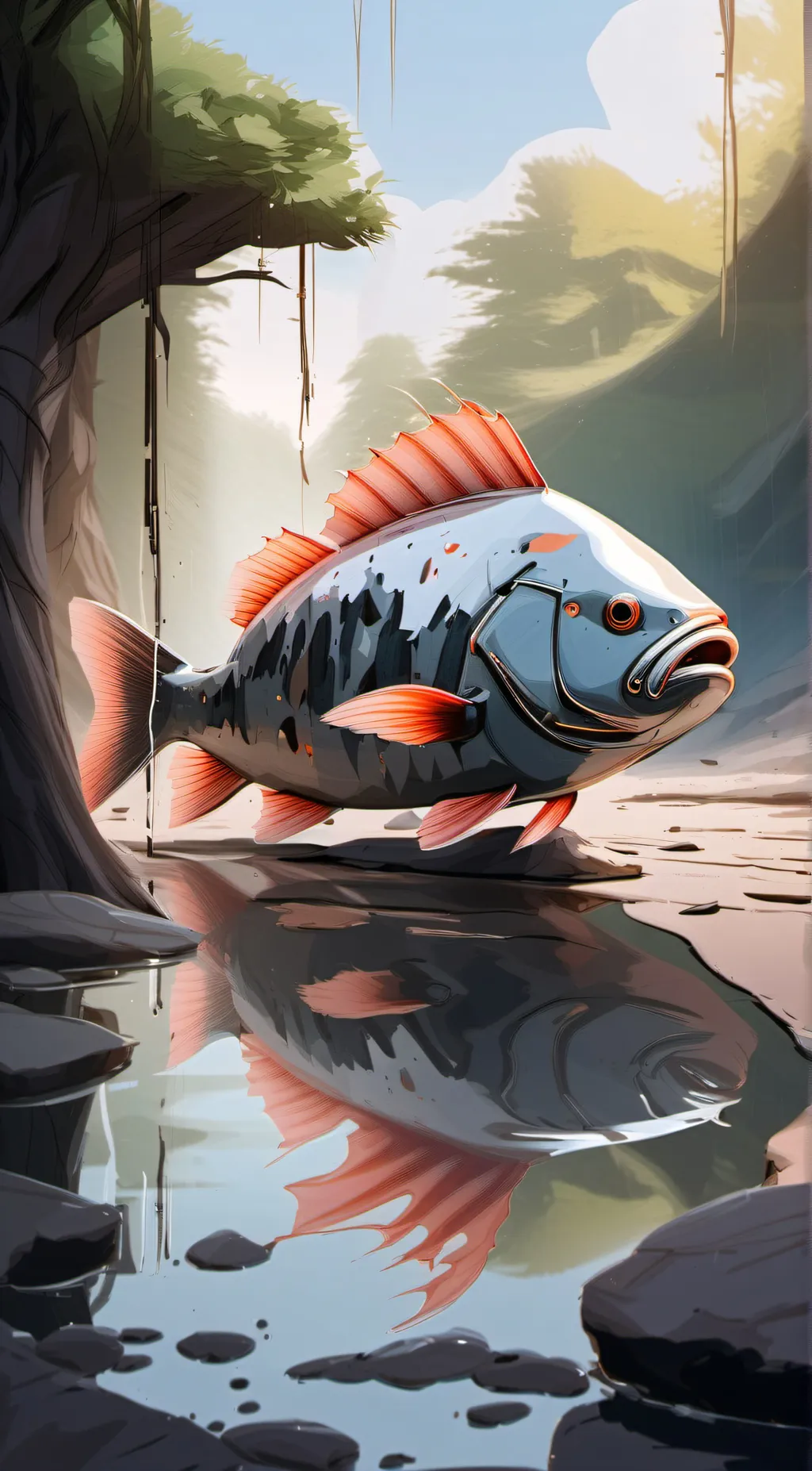ai character: THE KING OF FISH background