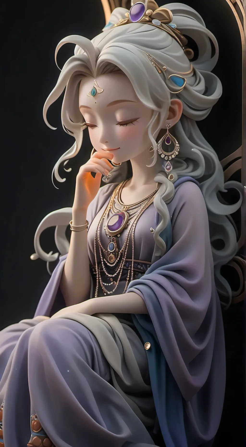 ai character: goddess of love background