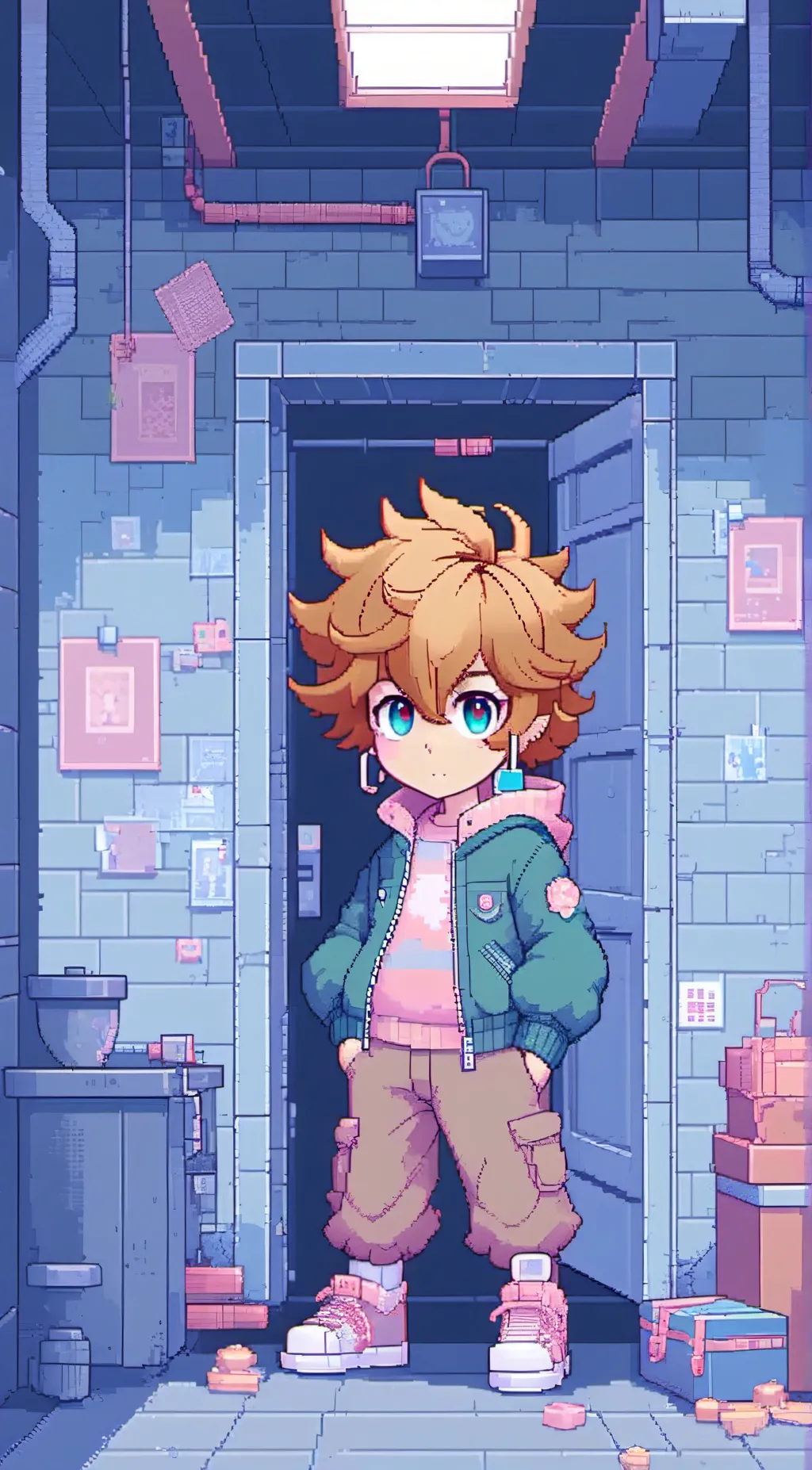 ai character: Peachy background