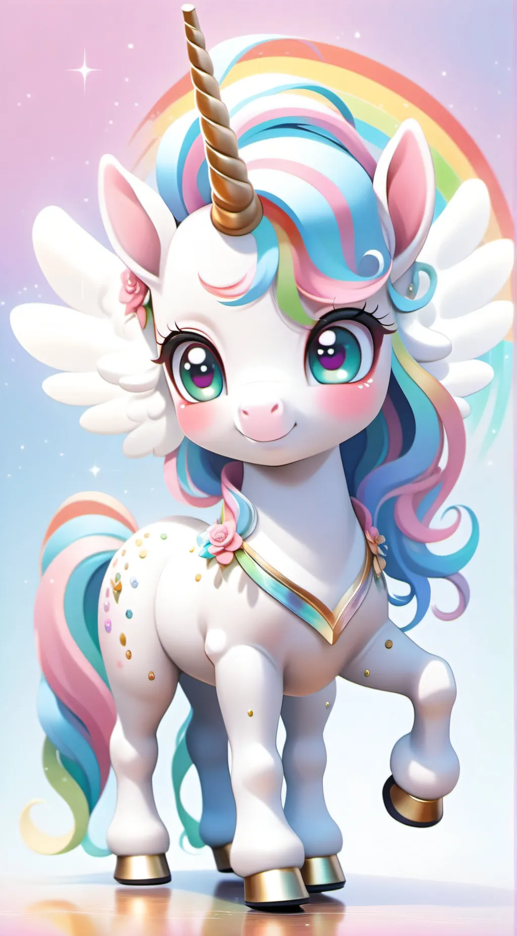 ai character: The young unicorn background