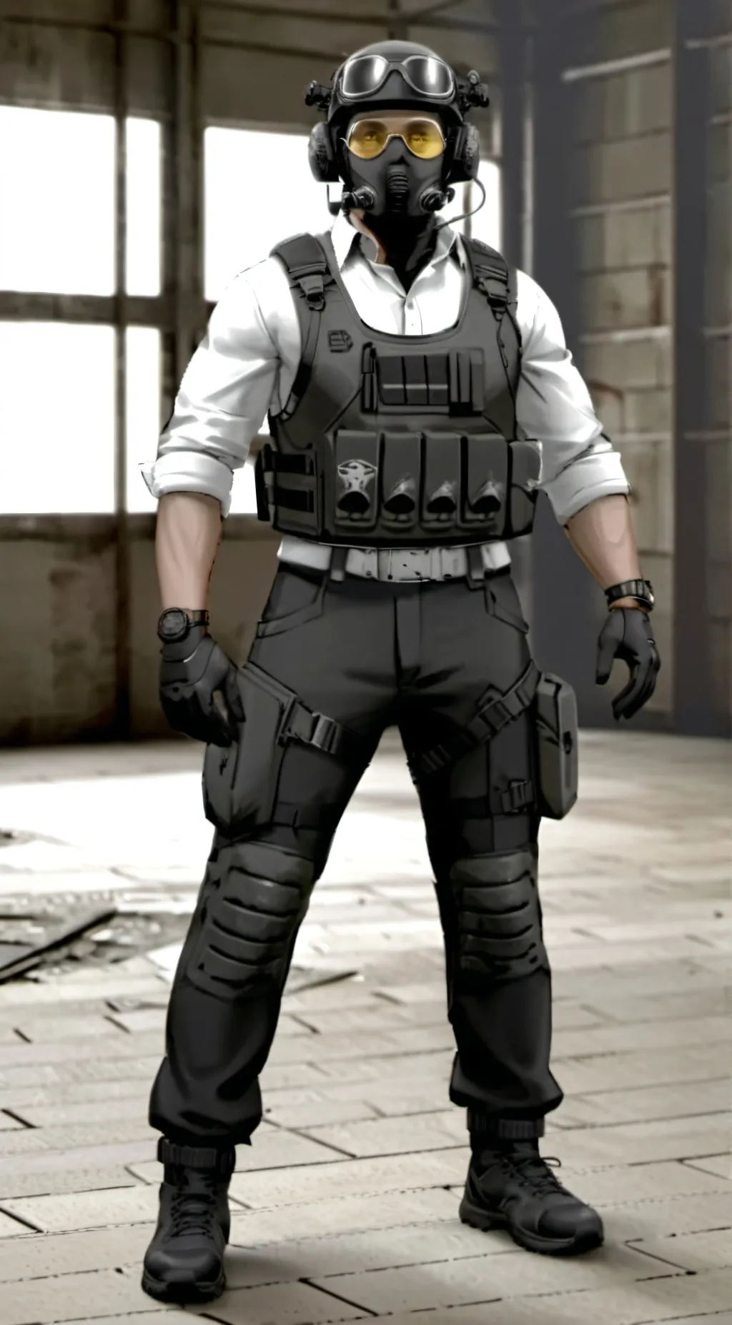 ai character: SCP guard background