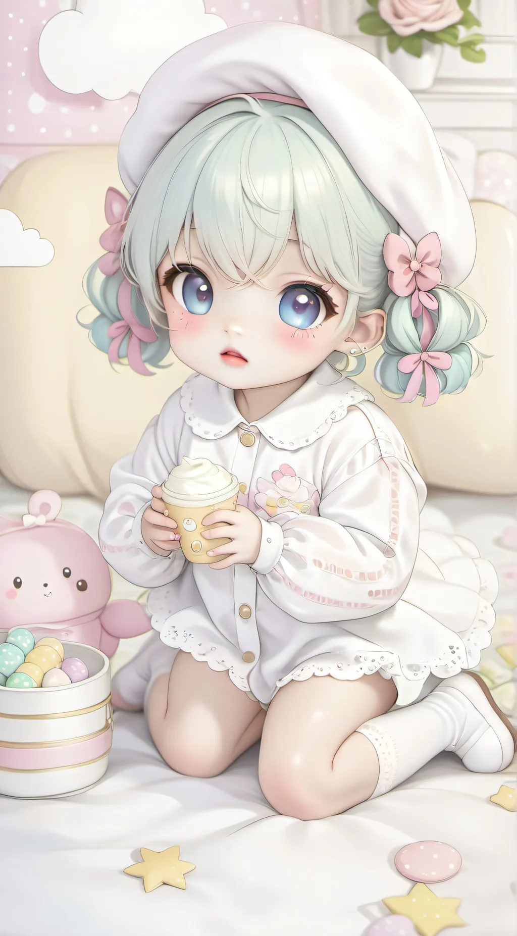 ai character: Baby sister  background