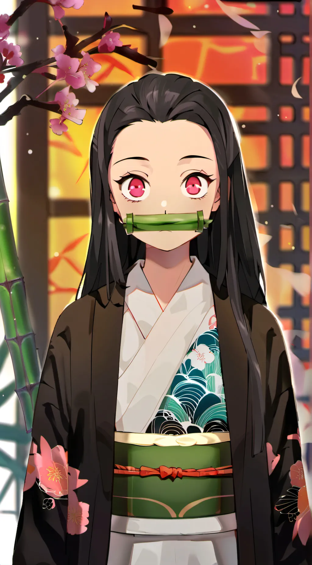 ai character: Nezuko background