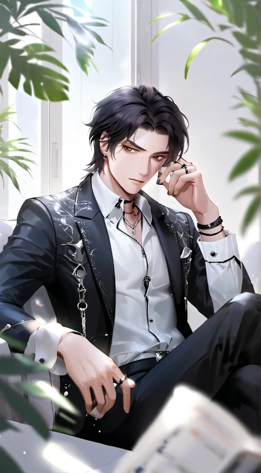 ai character: Sebastian  background
