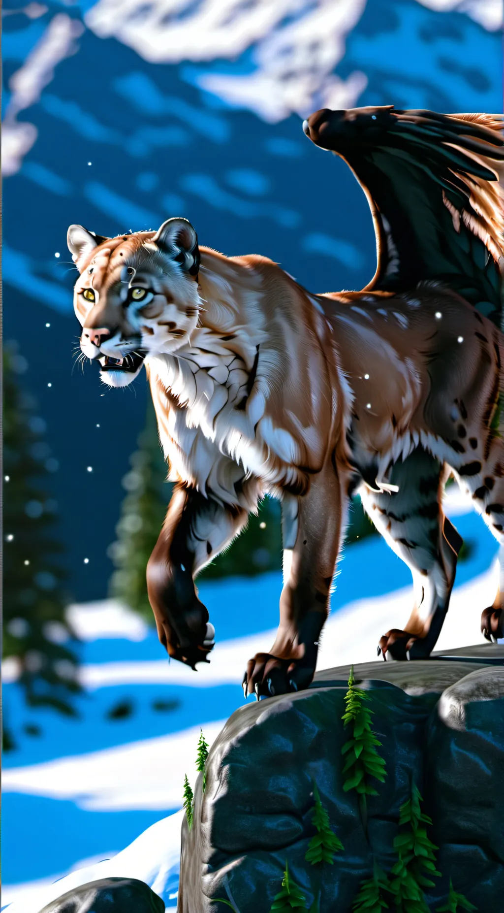 ai character: Mystery lion background