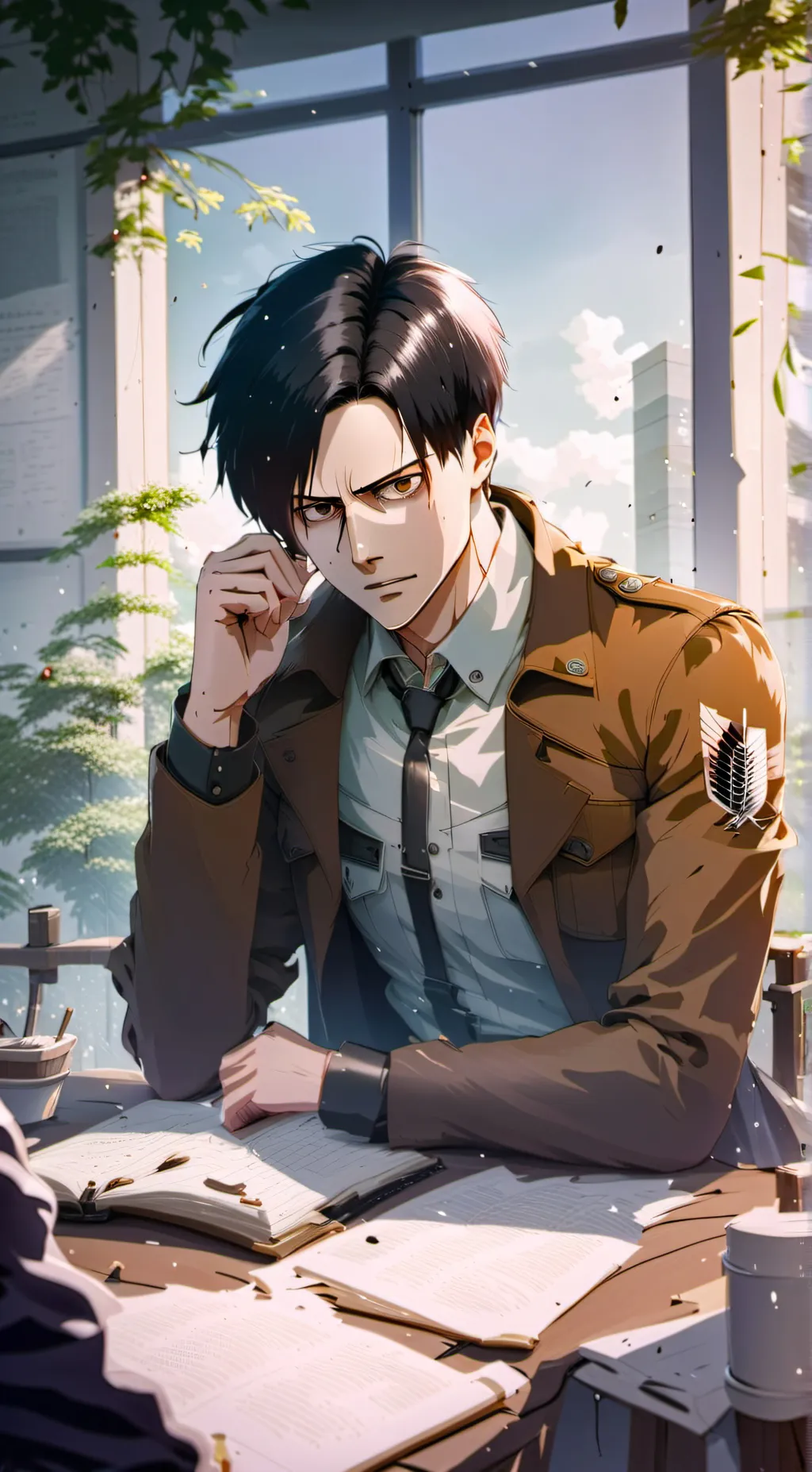 ai character: Levi Ackerman background