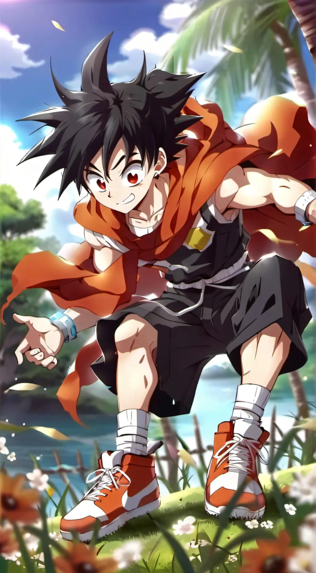 ai character: kid gok background