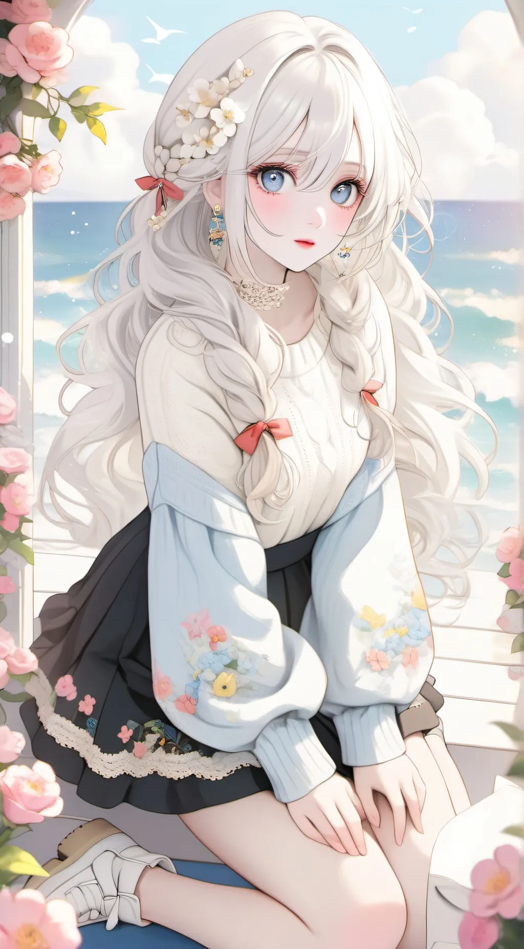 ai character: Marabel Ocean background