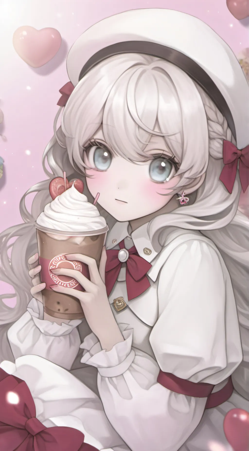 ai character: Coral background