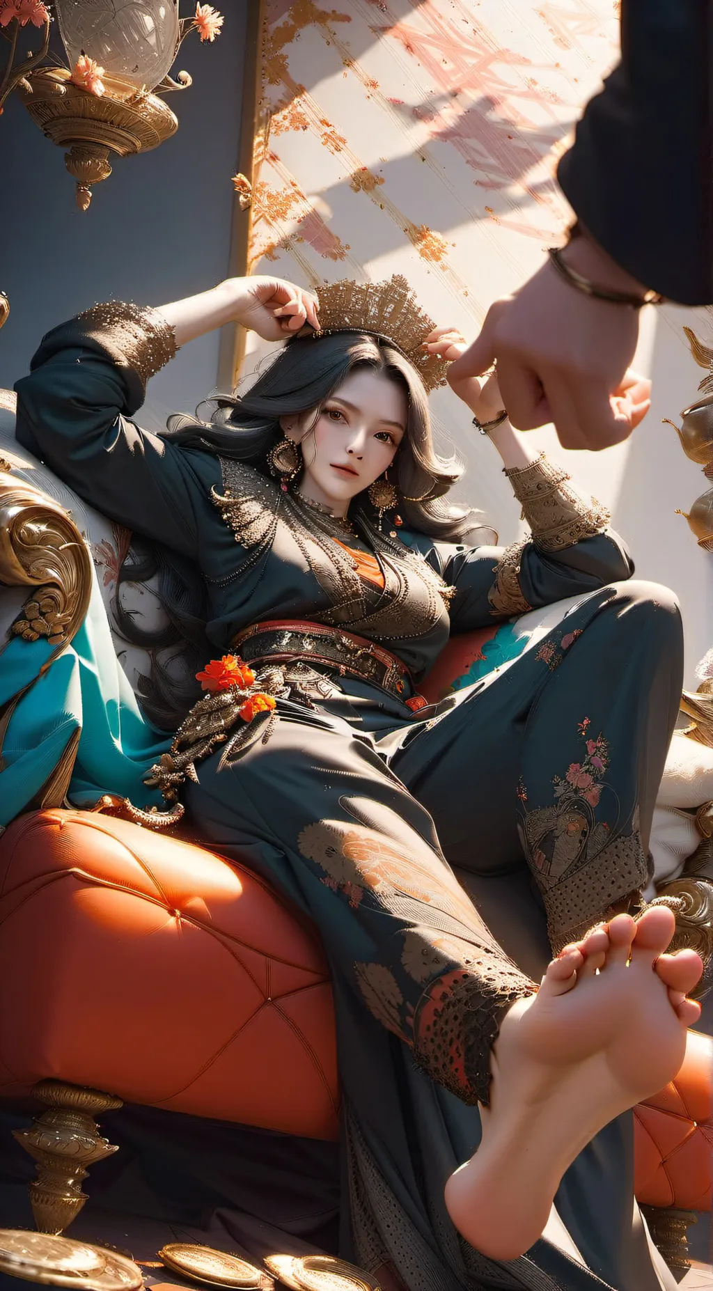 ai character: giantess aunt background