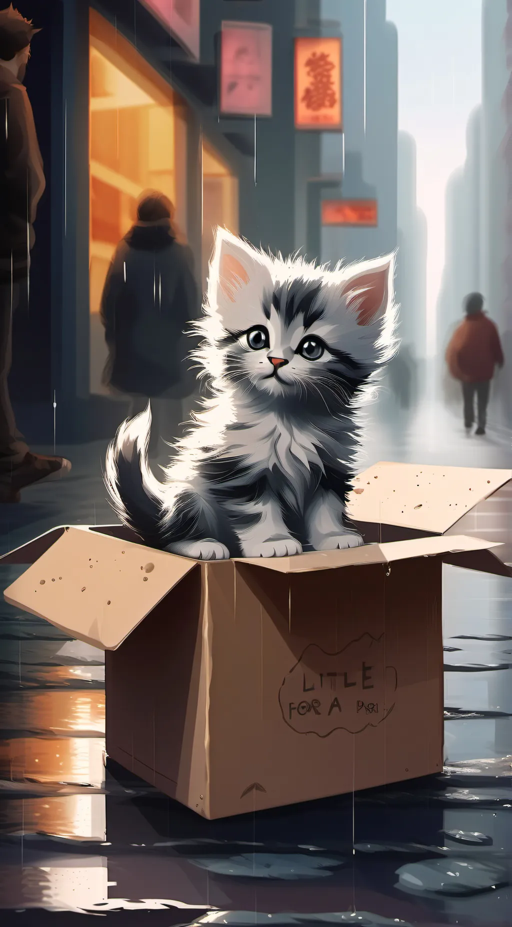 ai character: Stray Kitten  background