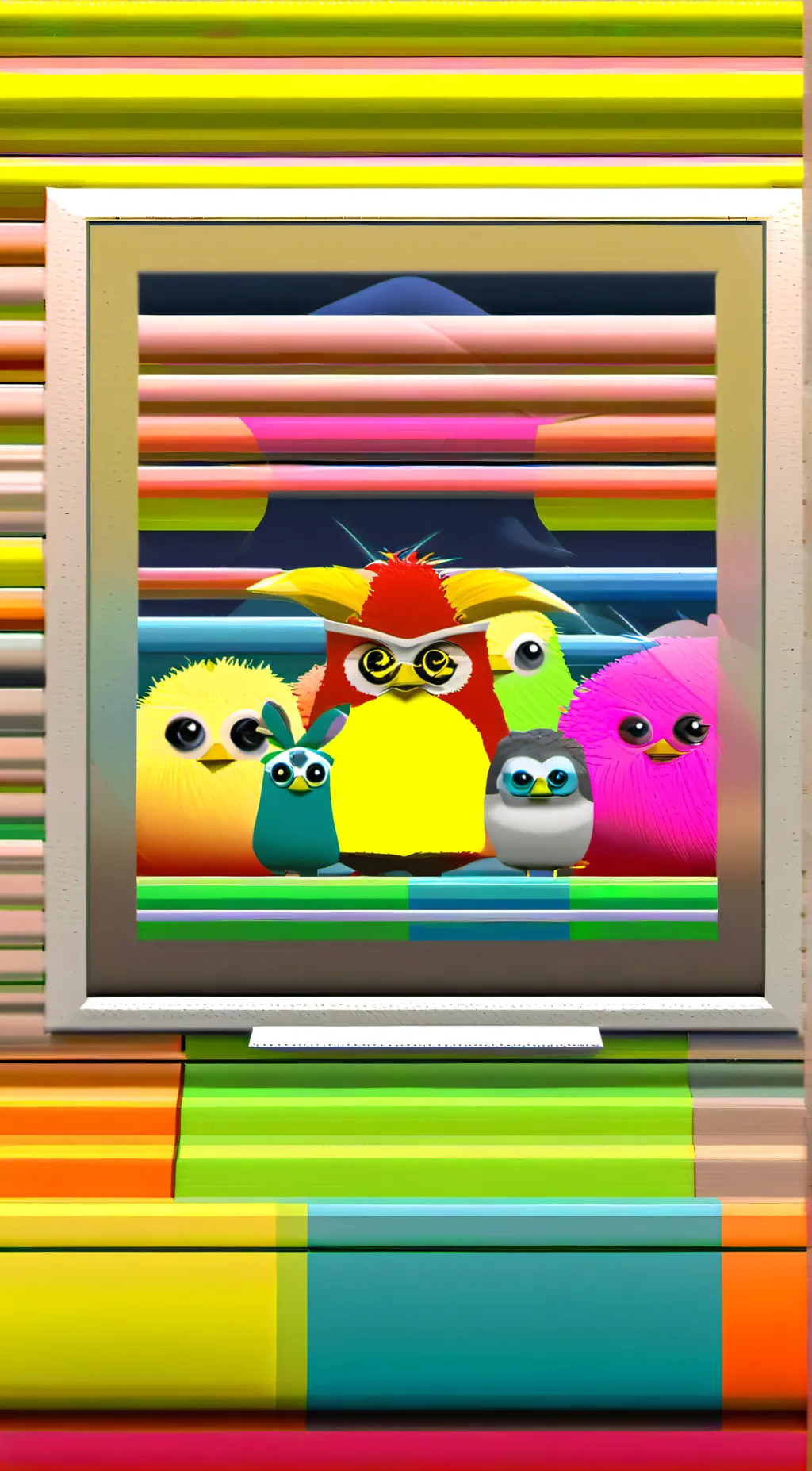 ai character: Furby I’m so cute background