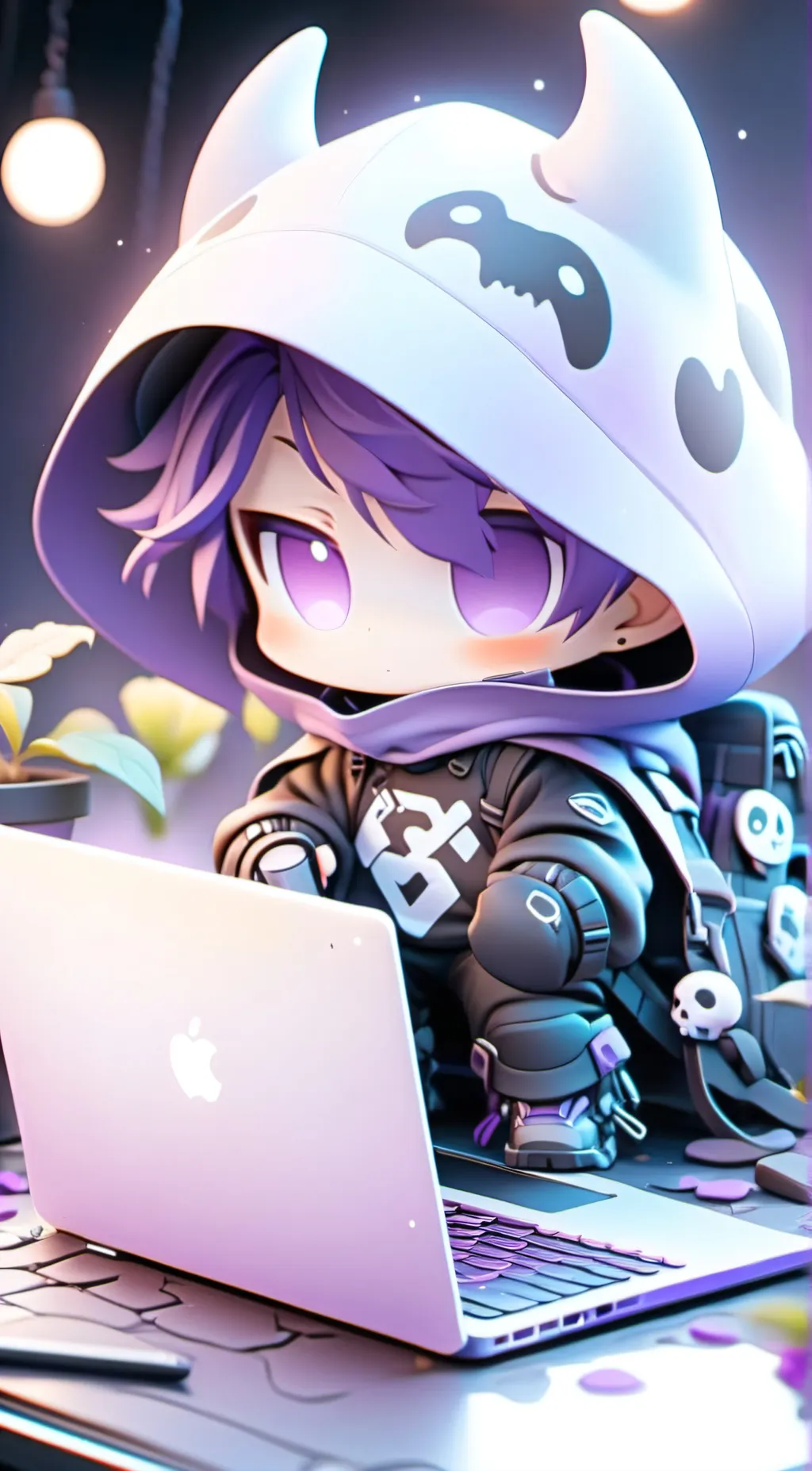 ai character: Past x future kids background